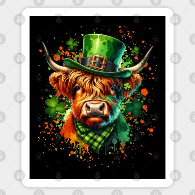 St. Patrick's Day Cow Sticker by HolidayBug